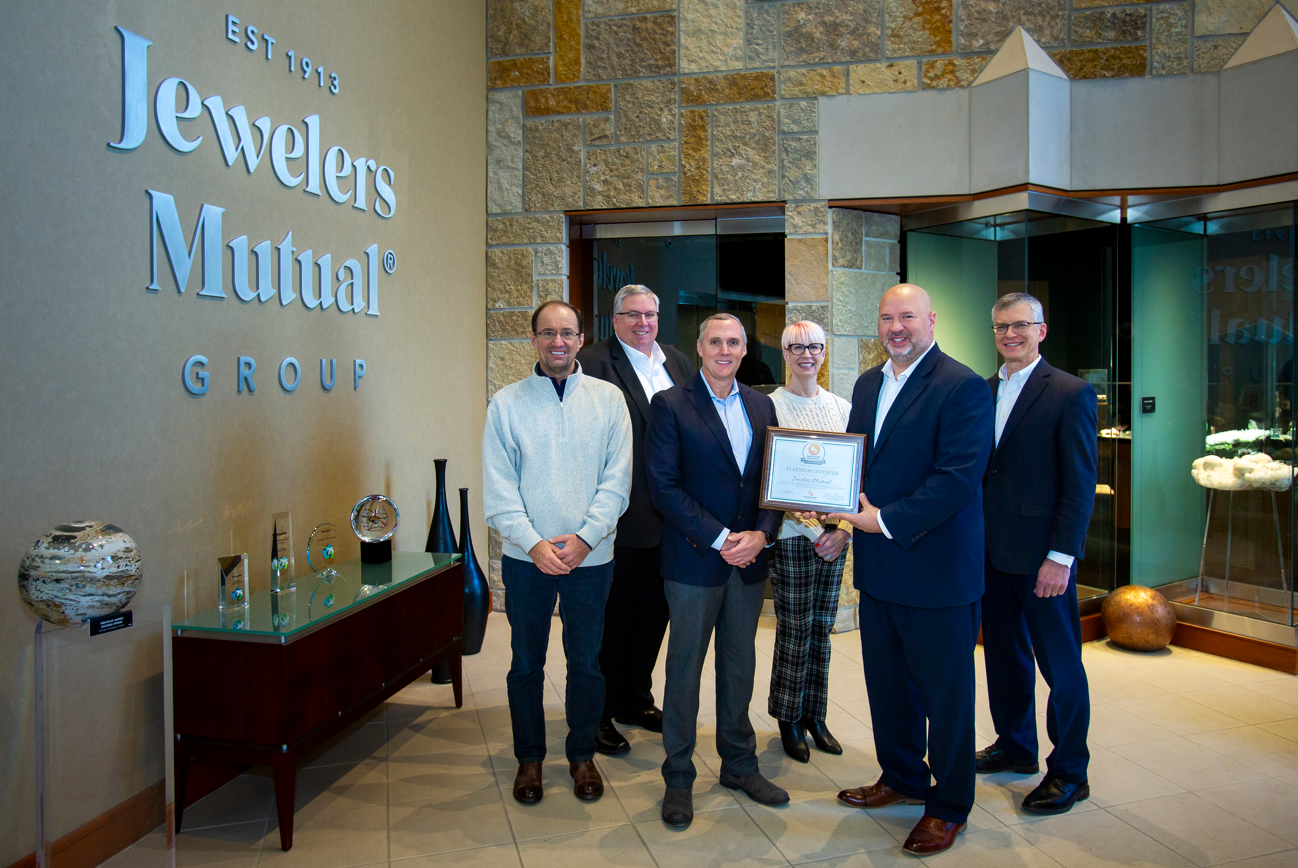 Jewelers Mutual® Becomes Platinum-Certified Fox Cities Employee 