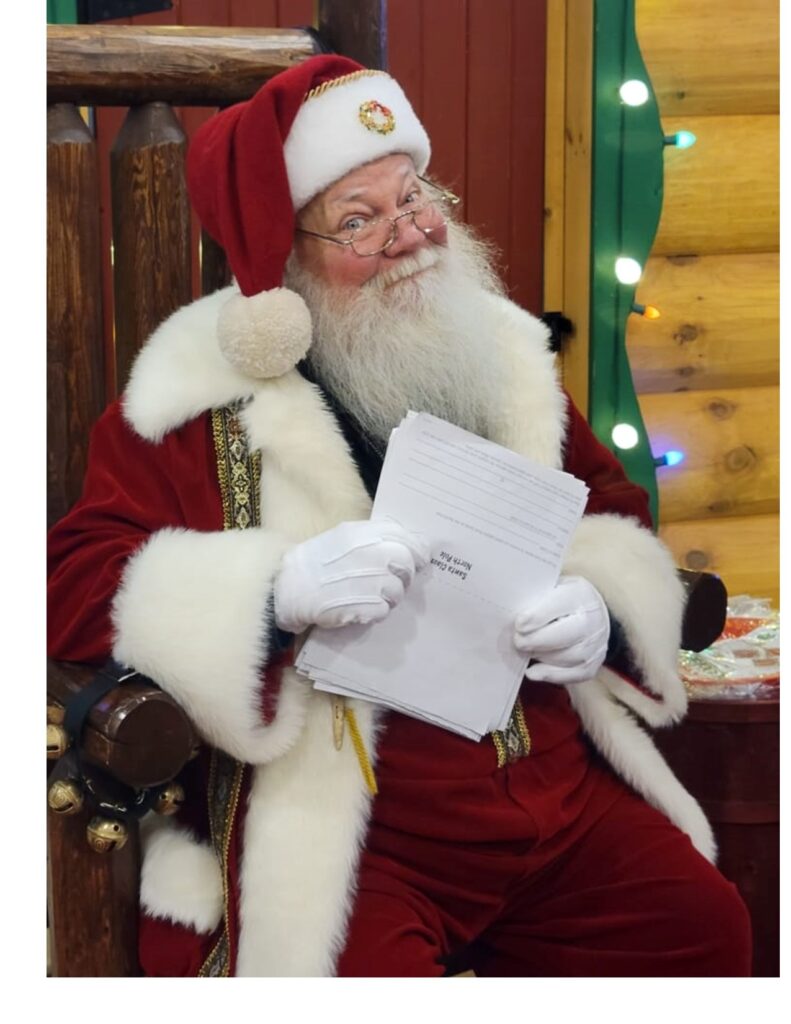 santa with letters